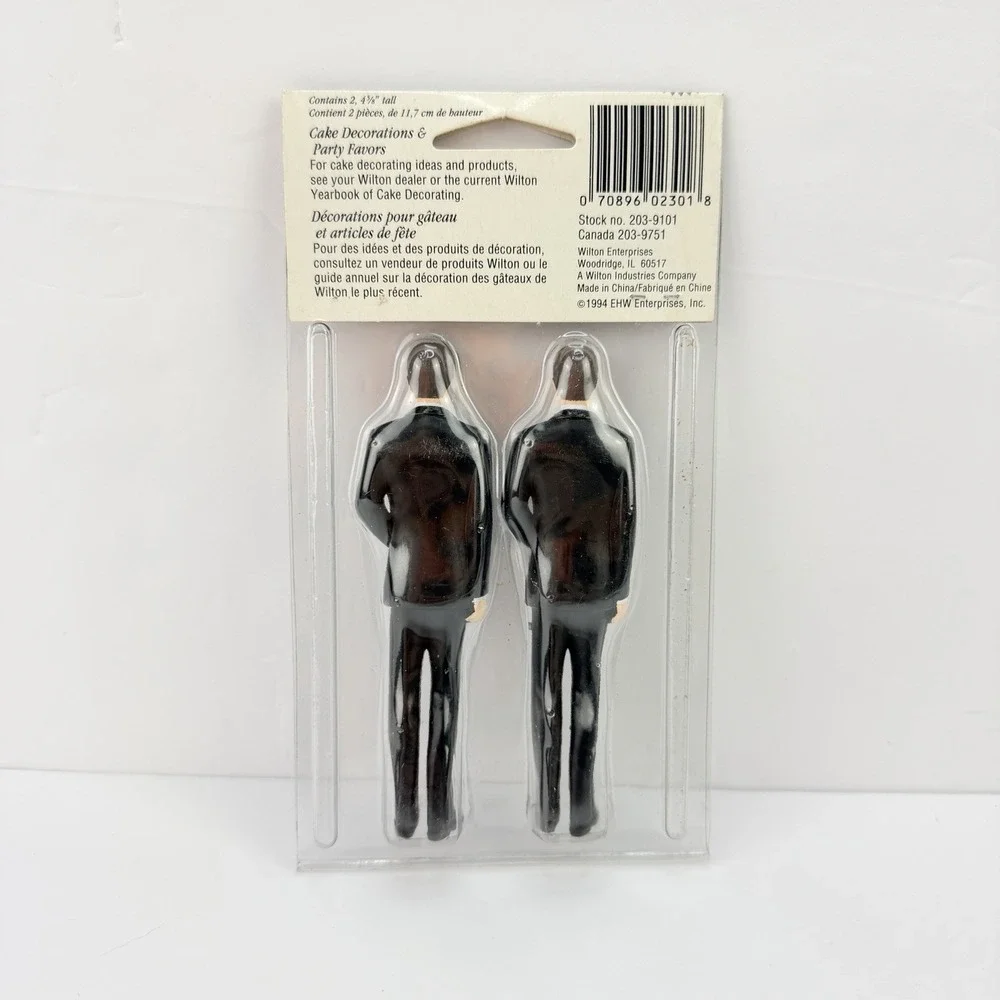 Vintage Wilton 5 Groomsmen Wedding Cake Toppers GROOMS